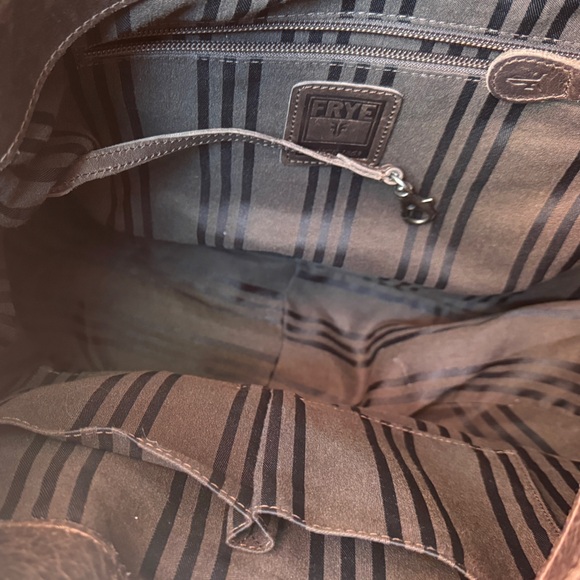 Frye Melissa Genuine Leather Hobo Dark Brown Slate - Picture 12 of 13